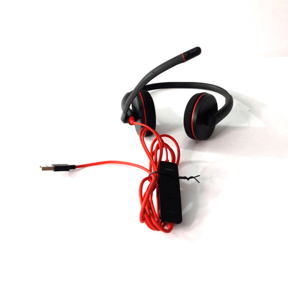 Plantronics Model C3220 Blackwire Black Red Computer Headset - Picture 7 of 9